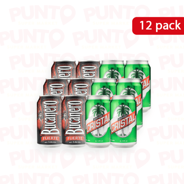 12 PACK CERVEZA BUCANERO + CERVEZA CRISTAL